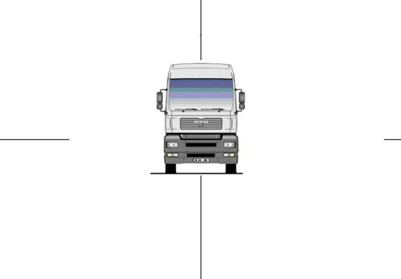MAN TGA 6x2, 4 truck drawings (figures)